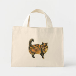 Bolsa de tocador de gato de Tabby marrón