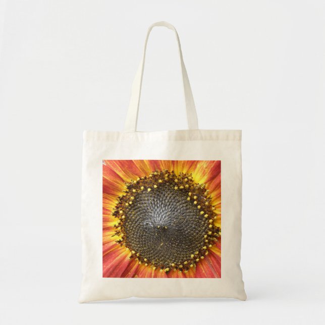 Bolsa de tocador de girasol rojo y amarillo (Frente)