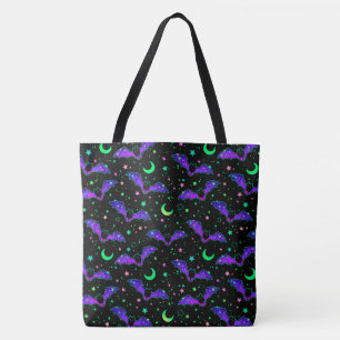 Bolsa de tocador de Halloween con neón, estrellas