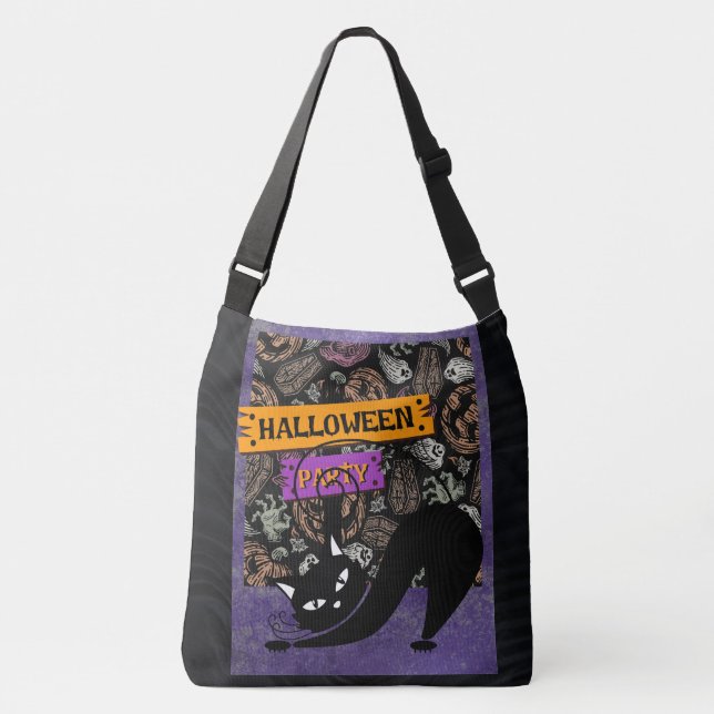 Bolsa de tocador de Halloween y Cat Black (Anverso)