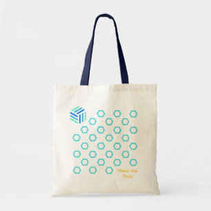 Bolsa de tocador de honeycomb azul   Diseño de abe