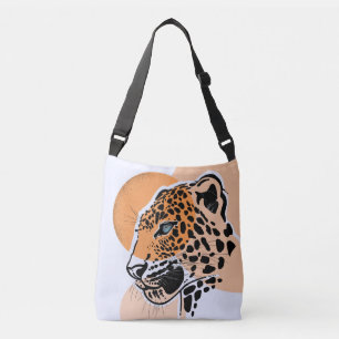 Bolsa de tocador de impresión de leopardo vibrante