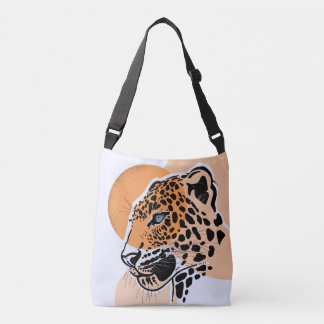 Bolsa de tocador de impresión de leopardo vibrante