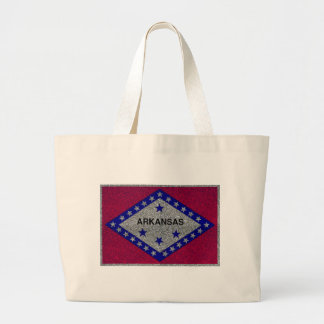 bolsa de tocador de la bandera de Arkansas purpuri
