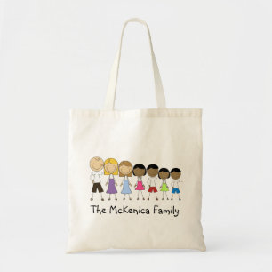 Bolsa de tocador de la familia de figuras de palo 