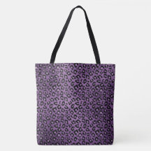 Bolsa de tocador de leopardo morado oscuro
