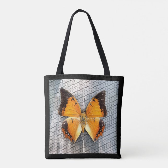 Bolsa de tocador de mariposa con caracol de borde  (Reverso)