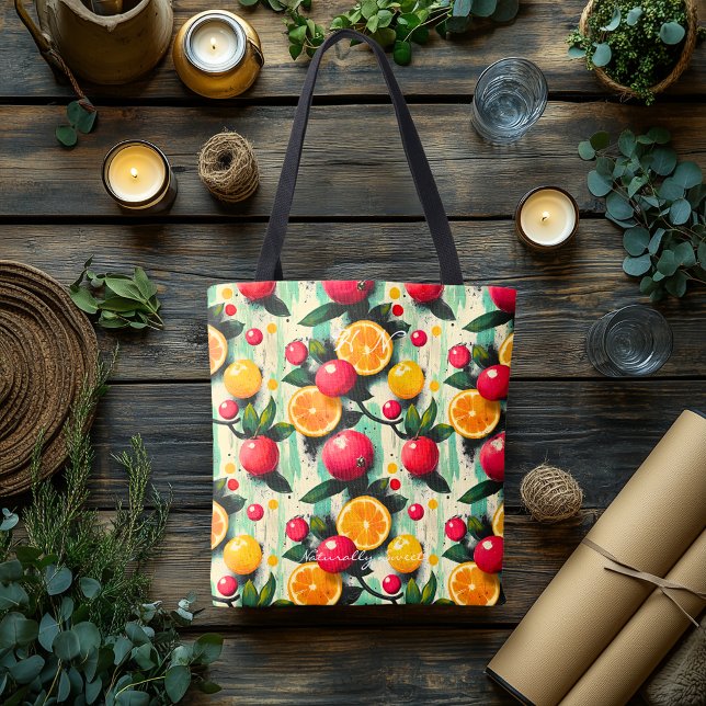 Bolsa de tocador de patrón de fruta vibrante - Dul (Subido por el creador)