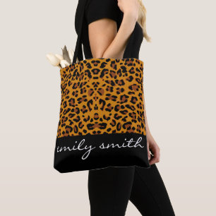 Bolsa de tocador de patrón leopardo personalizado