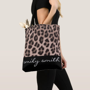 Bolsa de tocador de patrón leopardo personalizado