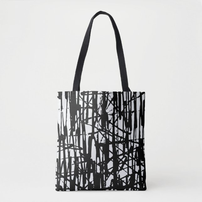Bolsa de tocador de patrón negro de grano blanco (Anverso)