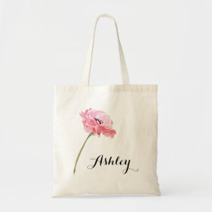 Bolsa de tocador de peonía floral personalizada