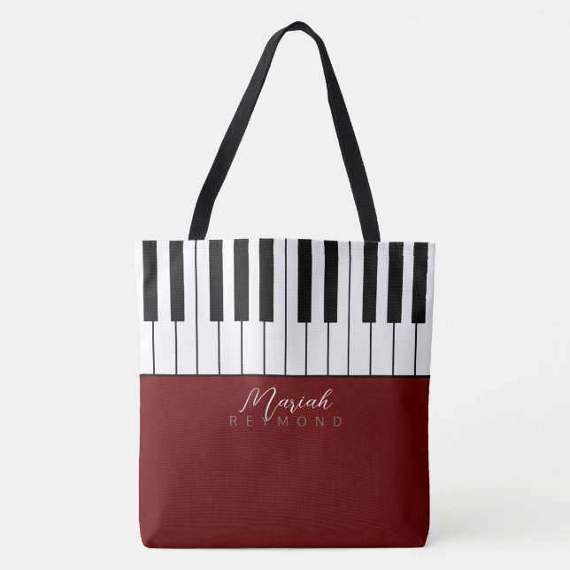 Bolsa de tocador de piano moderno con nombre (Anverso)