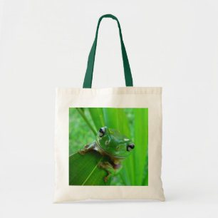 Bolsa de tocador de rana de árbol verde
