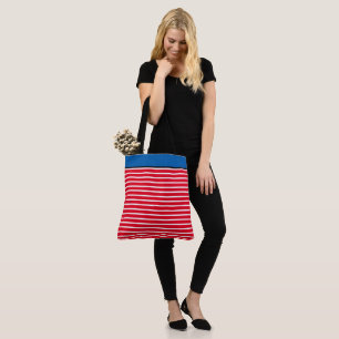 Bolsa de tocador de rayas grandes