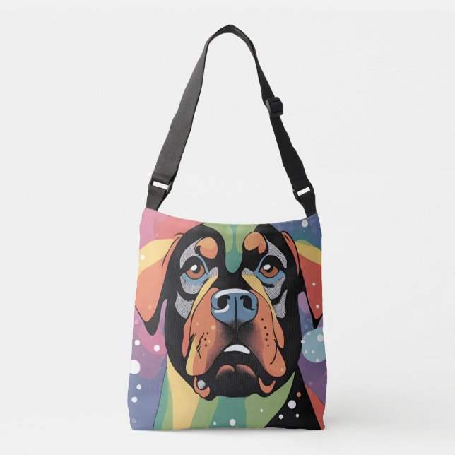 Bolsa de tocador de rotulier geométrico moderno y  (Anverso)