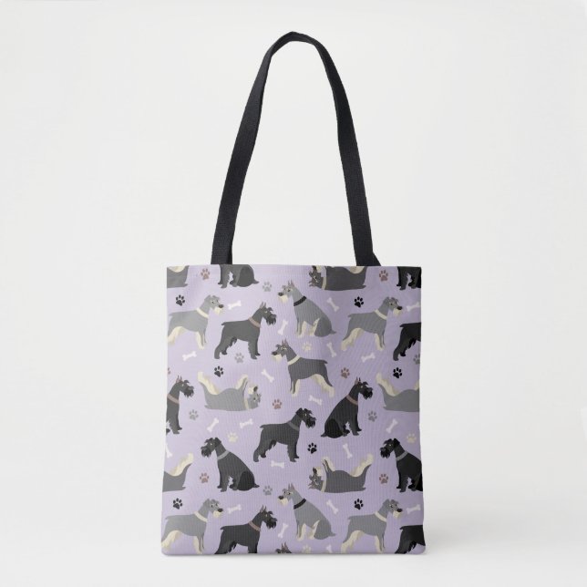 Bolsa de tocador de Schnauzer Paws and Bones (Anverso)