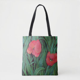 Bolsa de tocador de tulipán rojo
