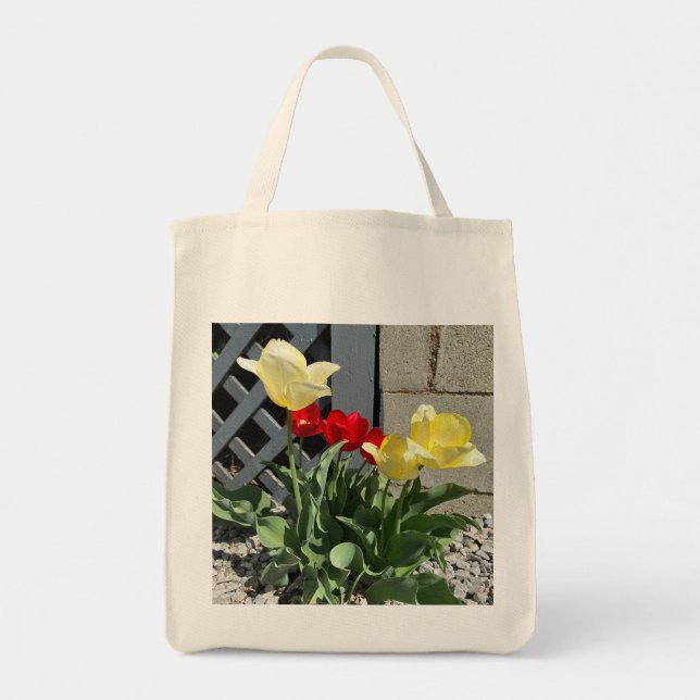 Bolsa de tocador de tulipanes rojos y amarillos (Frente)