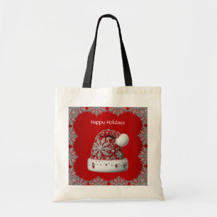 Bolsa de tocador de vacaciones de Red Santa Hat
