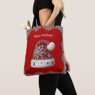 Bolsa de tocador de vacaciones de Red Santa Hat