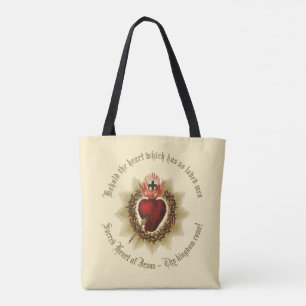Bolsa de tocador del corazón sagrado
