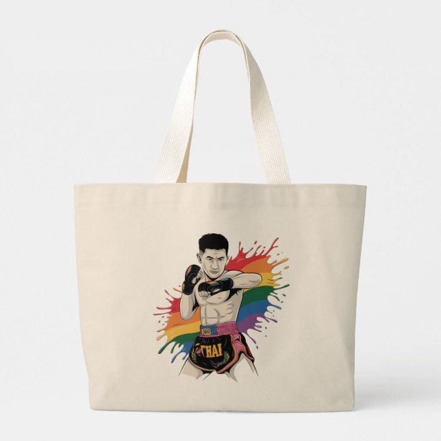 Bolsa de tocador del Orgullo Muay Thai | Luchador  (Reverso)