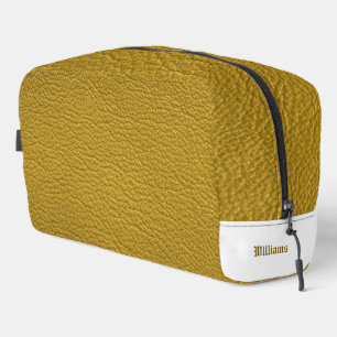Bolsa de tocador dorada amarilla