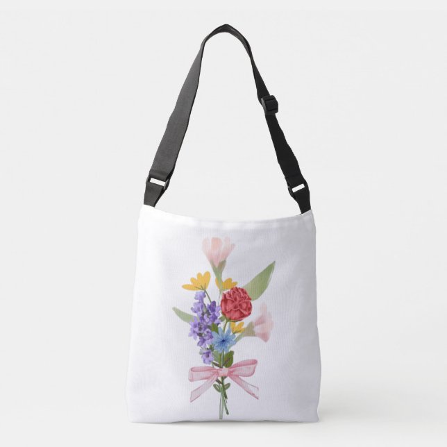 Bolsa de tocador elegante con buquet floral - Cada (Anverso)