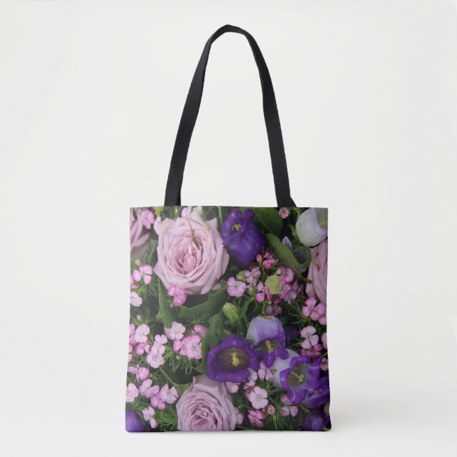 Bolsa de tocador floral de lavanda (Anverso)