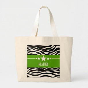 Bolsa de tocador Green Sassy Star Zebra