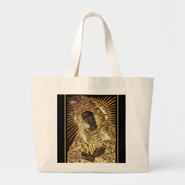 Bolsa de tocador Jumbo de la Madonna Negra (Frente)