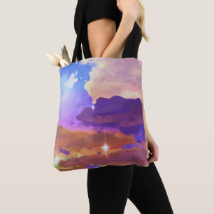 Bolsa de tocador medio vibrante con atardecer