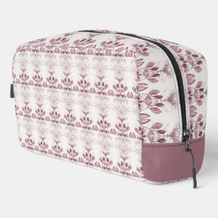 Bolsa de tocador moderna de hojas rojas