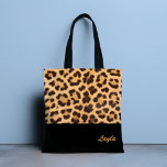Bolsa de tocador personalizada de impresión de leo<br><div class="desc">Absolutamente perfecto con una huella de piel de leopardo. Agregue su nombre para personalizar o eliminar el texto de su bolso de mano personalizado. Diseñado por Evco Studio.</div>