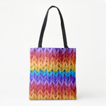 Bolsa de tocador Rainbow Knit retro clásico