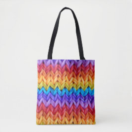 Bolsa de tocador Rainbow Knit retro clásico