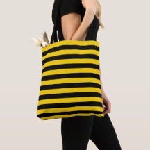 Bolsa de tocador rayada negra y amarilla | Bee Hal