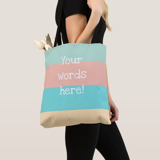 Bolsa de tocador retro a rayas personalizada de lo (Detalle)