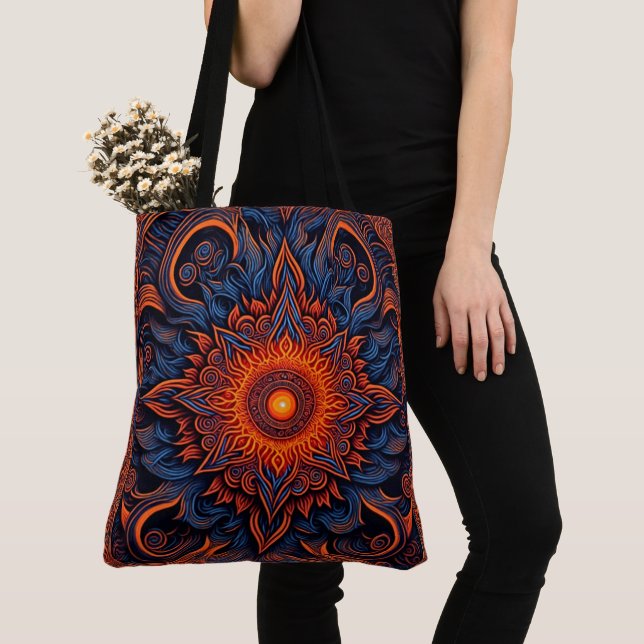 Bolsa de tocador retro Mandala - Elegante y funcio (Detalle)