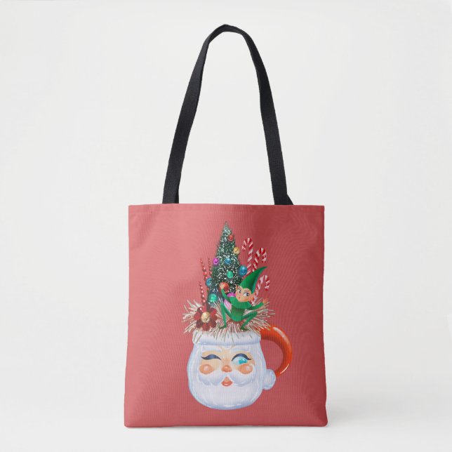 Bolsa de tocador rojo de Santa Mug (Anverso)