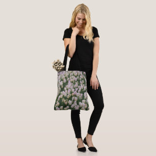 Bolsa de tocador rosa claro de tulipanes