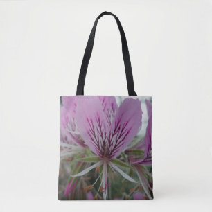 Bolsa de tocador rosa de flor roja