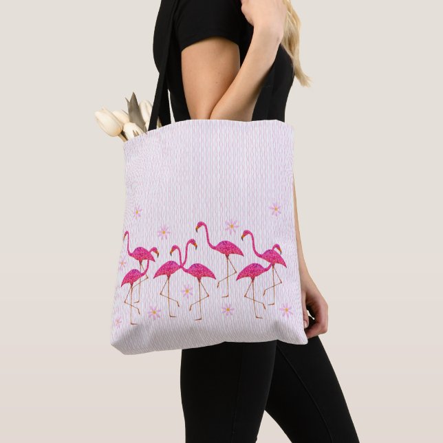 Bolsa de tocador rosa Flamingos (Detalle)