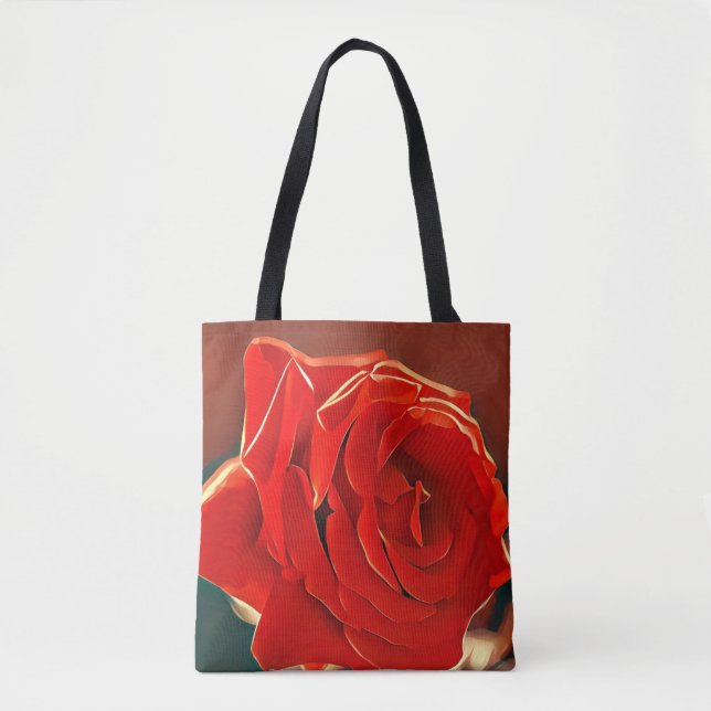 Bolsa de tocador rosa rojo estilizada (Anverso)
