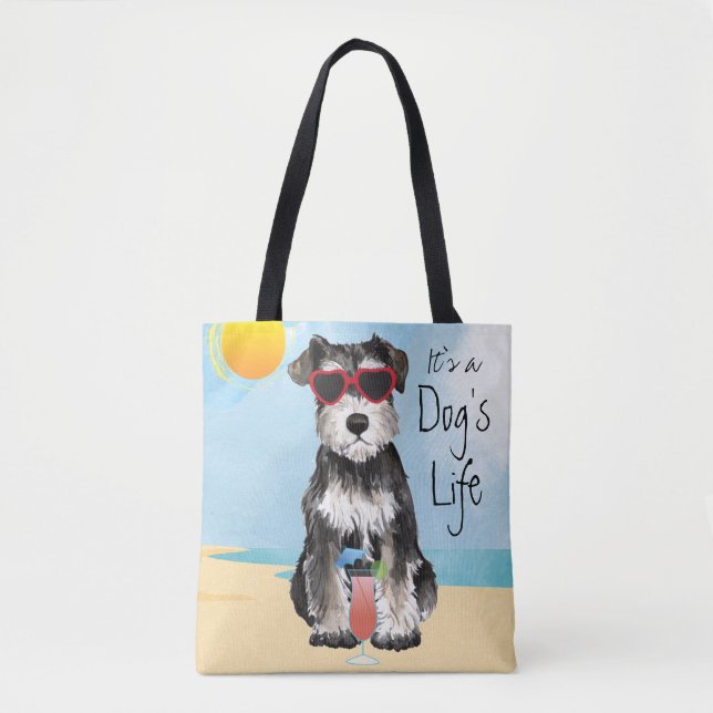 Bolsa de tocador Schnauzer en miniatura de verano (Anverso)
