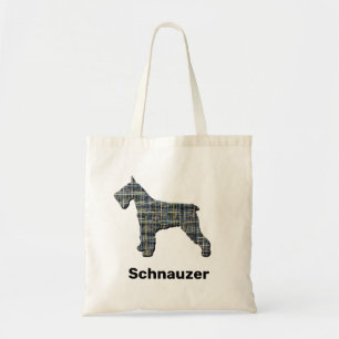 Bolsa de tocador Schnauzer Silhouette amarillo y n