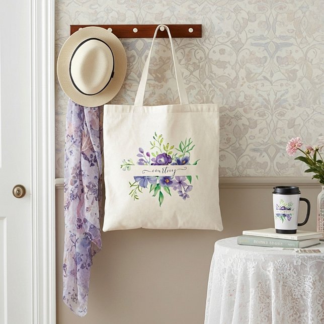 Bolsa de tocino floral floral de acuarela (Subido por el creador)