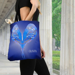 Bolsa de tocino personalizable Blue budgie