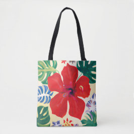 Bolsa de tocino tropical de hibisco rojo